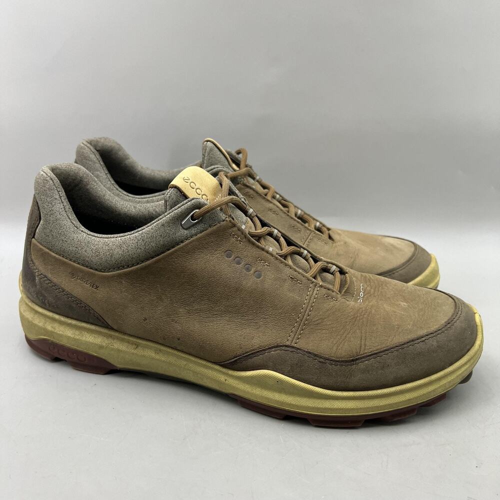 ECCO Biom Hybrid 3 Gore-Tex Golf Shoes Men Size 9 Wide Brown Spikeless Sneakers